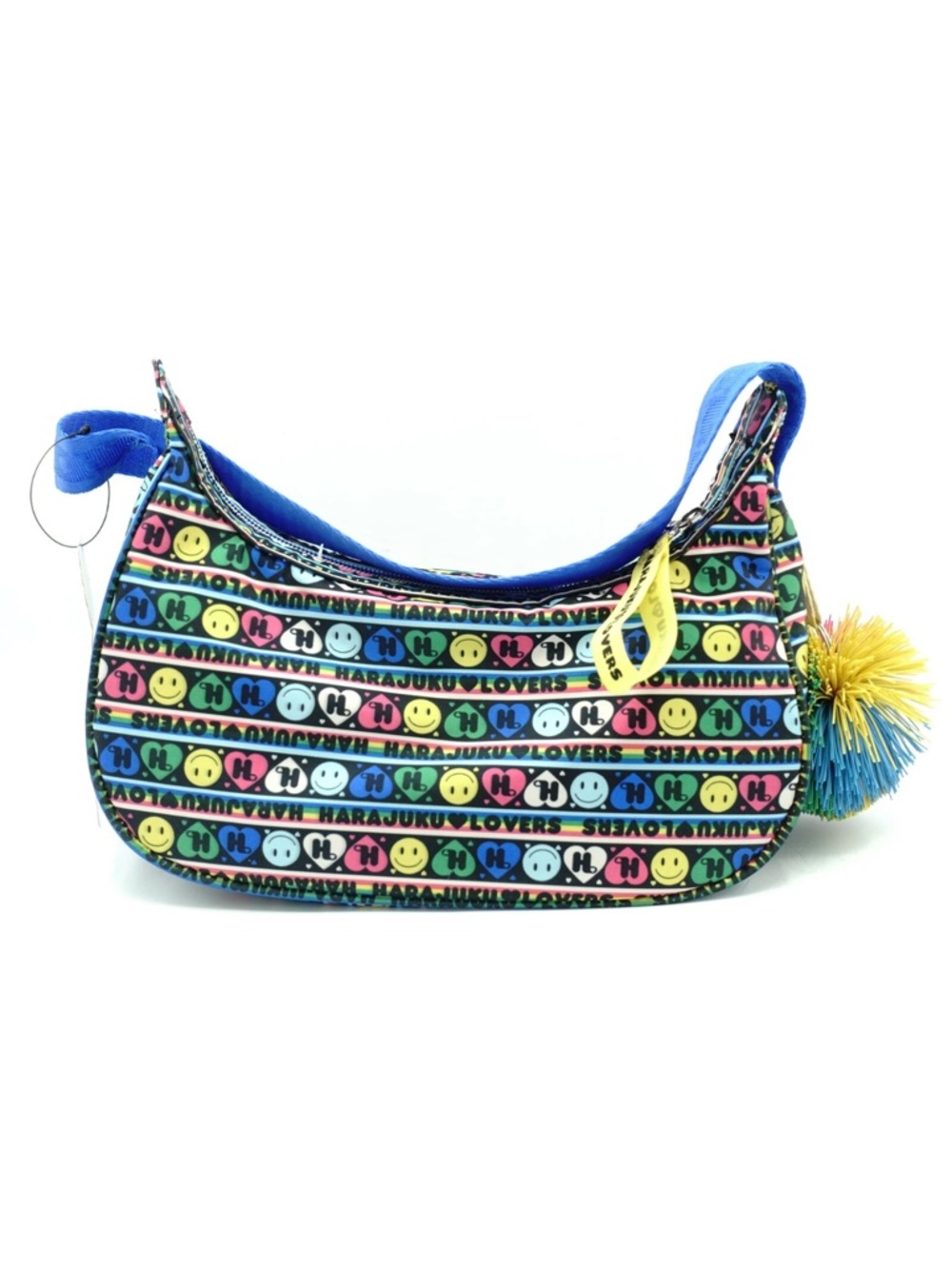 Harajuku Lovers Smiley Face Heart hand Bag/Purse w/ koosh ball NEW